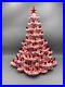 Vintage Arnel's Ceramic Christmas Tree Candy Cane Red 14 No Base