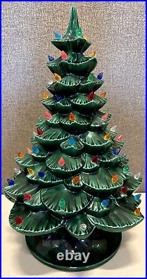 Vintage Arnels Ceramic Christmas Tree 19.5 Green