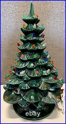 Vintage Arnels Ceramic Christmas Tree 19.5 Green