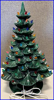 Vintage Arnels Ceramic Christmas Tree 19.5 Green