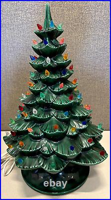 Vintage Arnels Ceramic Christmas Tree 19.5 Green