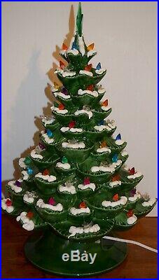 Vintage Arnels Ceramic Christmas Tree Lights Turtle Doves Star Flocked Free Ship