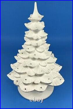 Vintage Arnels Ceramic Christmas Tree With Base Collectible 19 Tall Unpainted
