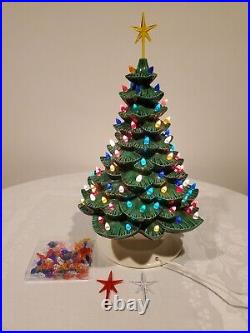 Vintage Arnels Mold Ceramic Christmas Tree 18 Music Box 1983 Bethlehem
