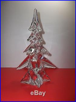 Vintage Art Glass CHRISTMAS TREE CRYSTAL CLEAR 11.5