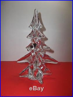 Vintage Art Glass CHRISTMAS TREE CRYSTAL CLEAR 9.5