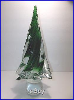 Vintage Art Glass Christmas Tree GREEN 12 Evergreen 5 Pounds SEE DESCRIPTION