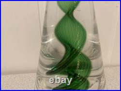 Vintage Art Glass Murano Adventurine Swirl Christmas Tree Paperweight Figure