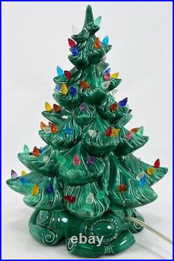 Vintage Atlantic Mold 16 Ceramic Lighted Christmas Tree