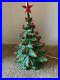 Vintage Atlantic Mold 16 Lighted Ceramic Christmas Tree With Scroll Base 1970s