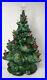 Vintage Atlantic Mold 17 Lighted Ceramic Christmas Tree With Scroll Base 1970s
