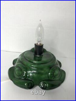 Vintage Atlantic Mold 17 Lighted Ceramic Christmas Tree With Scroll Base 1970s