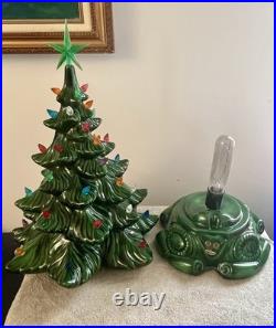 Vintage Atlantic Mold 18 Ceramic Christmas Tree with Music Box Vintage Atlantic Mold 18 Ceramic Christmas Tree with Music Box