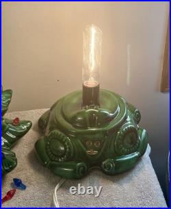 Vintage Atlantic Mold 18 Ceramic Christmas Tree with Music Box