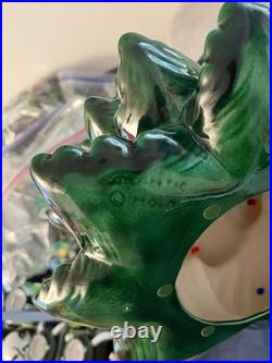 Vintage Atlantic Mold 18 Ceramic Christmas Tree with Music Box