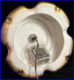 Vintage Atlantic Mold 18 White & Gold Christmas Tree & Base Musical