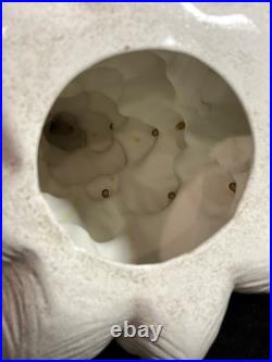 Vintage Atlantic Mold 18 White & Gold Christmas Tree & Base Musical