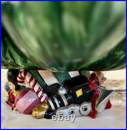 Vintage Atlantic Mold 23 Ceramic Christmas Tree Green Lighted Present Base