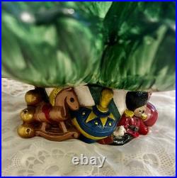 Vintage Atlantic Mold 23 Ceramic Christmas Tree Green Lighted Present Base