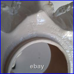 Vintage Atlantic Mold 3 Piece Ceramic Christmas Tree White Gloss & Flocked 18