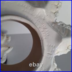 Vintage Atlantic Mold 3 Piece Ceramic Christmas Tree White Gloss & Flocked 18