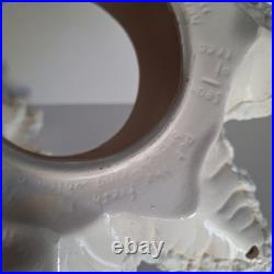 Vintage Atlantic Mold 3 Piece Ceramic Christmas Tree White Gloss & Flocked 18