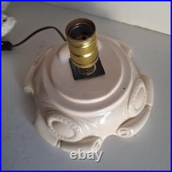 Vintage Atlantic Mold 3 Piece Ceramic Christmas Tree White Gloss & Flocked 18