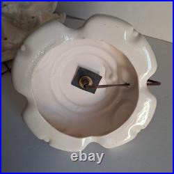 Vintage Atlantic Mold 3 Piece Ceramic Christmas Tree White Gloss & Flocked 18