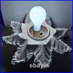 Vintage Atlantic Mold 3 Piece Ceramic Christmas Tree White Gloss & Flocked 18