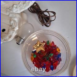 Vintage Atlantic Mold 3 Piece Ceramic Christmas Tree White Gloss & Flocked 18