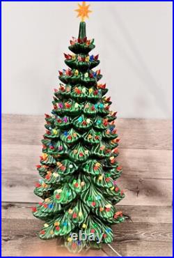 Vintage Atlantic Mold 35 Large Ceramic Christmas Tree With 338 lights
