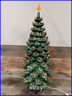 Vintage Atlantic Mold 35 Large Ceramic Christmas Tree With 338 lights