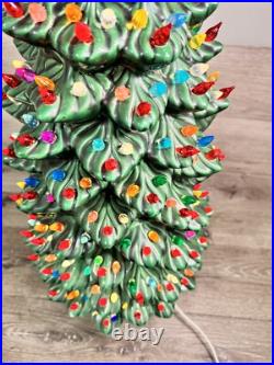 Vintage Atlantic Mold 35 Large Ceramic Christmas Tree With 338 lights