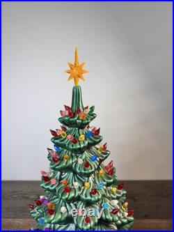Vintage Atlantic Mold 35 Large Ceramic Christmas Tree With 338 lights