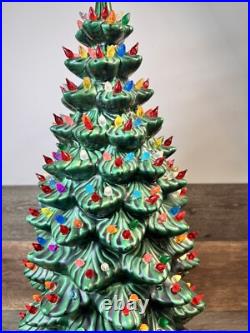 Vintage Atlantic Mold 35 Large Ceramic Christmas Tree With 338 lights