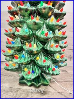 Vintage Atlantic Mold 35 Large Ceramic Christmas Tree With 338 lights
