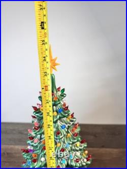 Vintage Atlantic Mold 35 Large Ceramic Christmas Tree With 338 lights