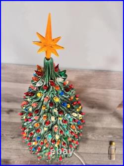 Vintage Atlantic Mold 35 Large Ceramic Christmas Tree With 338 lights