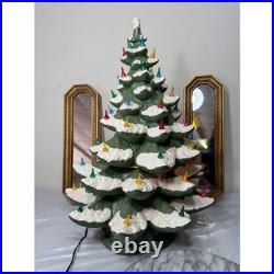 Vintage Atlantic Mold 4 Piece Ceramic Christmas Tree