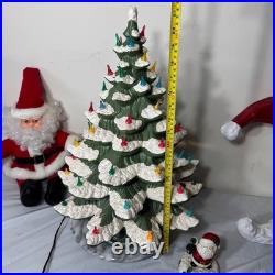 Vintage Atlantic Mold 4 Piece Ceramic Christmas Tree