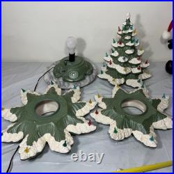 Vintage Atlantic Mold 4 Piece Ceramic Christmas Tree