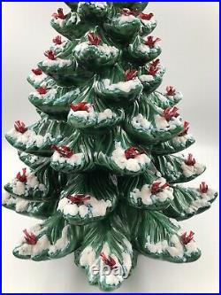 Vintage Atlantic Mold 4 Piece Ceramic Christmas Tree WorksMinor Crack See Pic