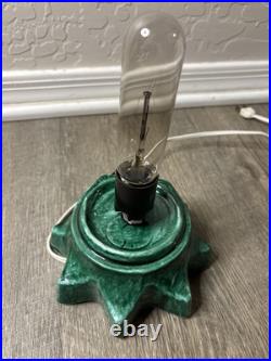 Vintage Atlantic Mold Ceramic 13 inch Lighted Christmas Tree With Music Box Base