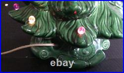 Vintage Atlantic Mold Ceramic 18 Christmas Tree WithLights And Base