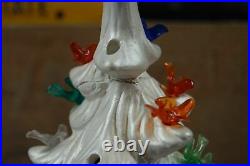 Vintage Atlantic Mold Ceramic 23 Lighted White Christmas Tree Dove Lights