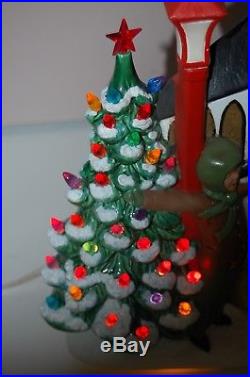Vintage Atlantic Mold Ceramic Christmas Tree & Carolers