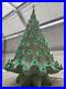 Vintage Atlantic Mold Ceramic Christmas Tree Green Lights Peaceful Tree