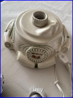 Vintage Atlantic Mold Ceramic Christmas Tree Large Flocked Tons of Lights 20