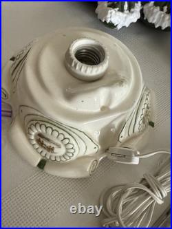 Vintage Atlantic Mold Ceramic Christmas Tree Large Flocked Tons of Lights 20