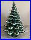 Vintage Atlantic Mold Ceramic Christmas Tree Snow Flocked 4 pc Large 23